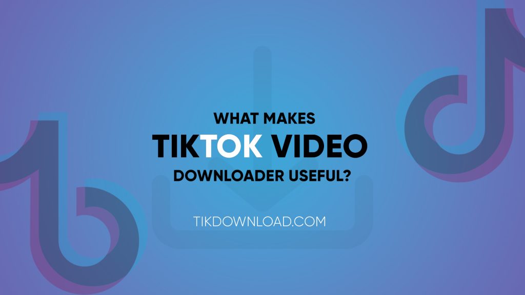 WHAT MAKES TIKTOK VIDEO DOWNLOADER USEFUL?